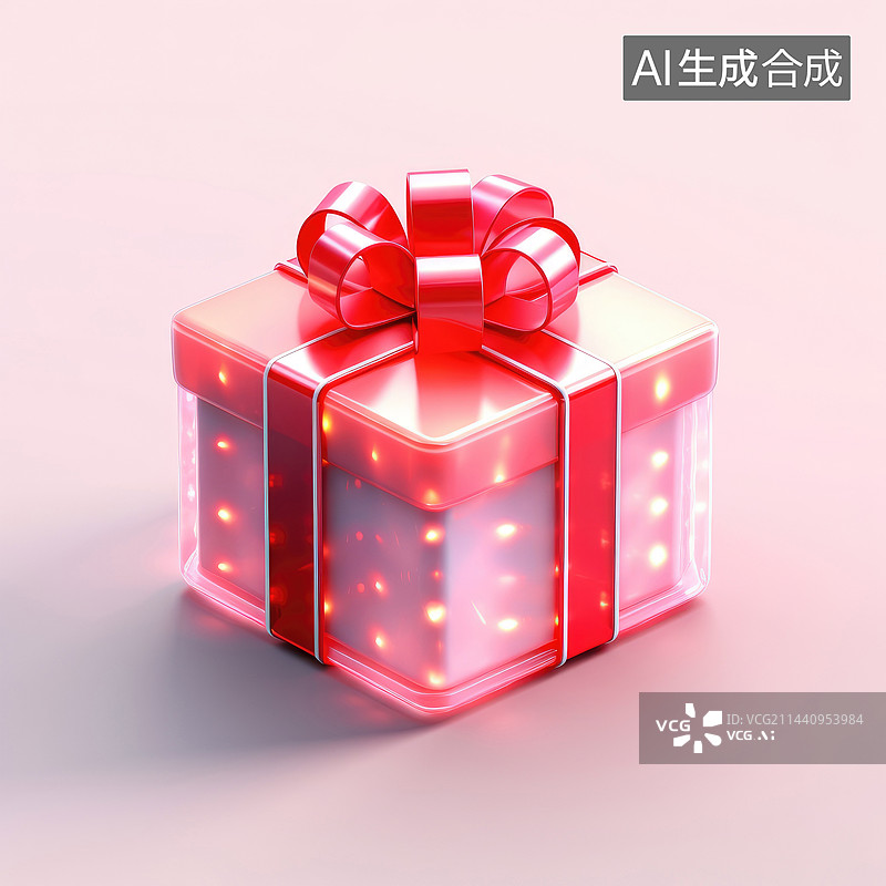 【AI数字艺术】3D概念浪漫礼品盒子图图片素材
