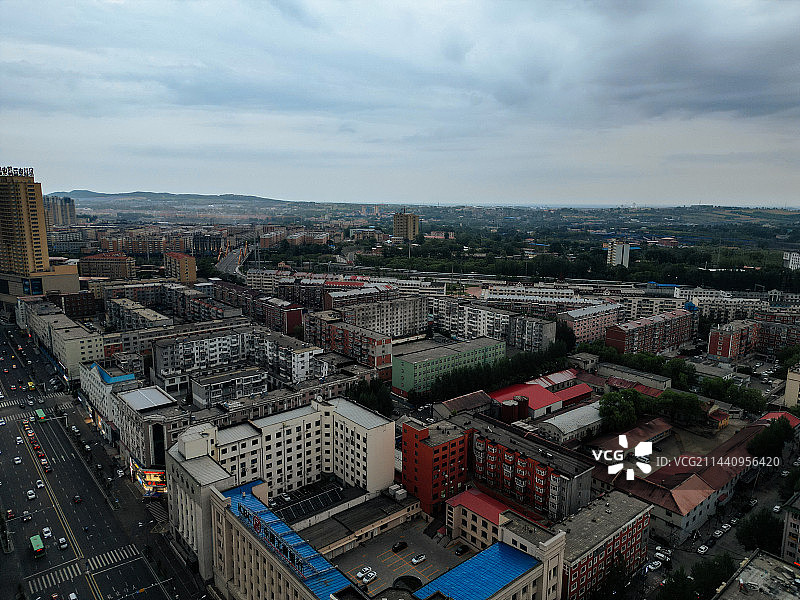鹤岗 振兴广场 天水湖公园 建设大厦 科技馆 人民医院图片素材