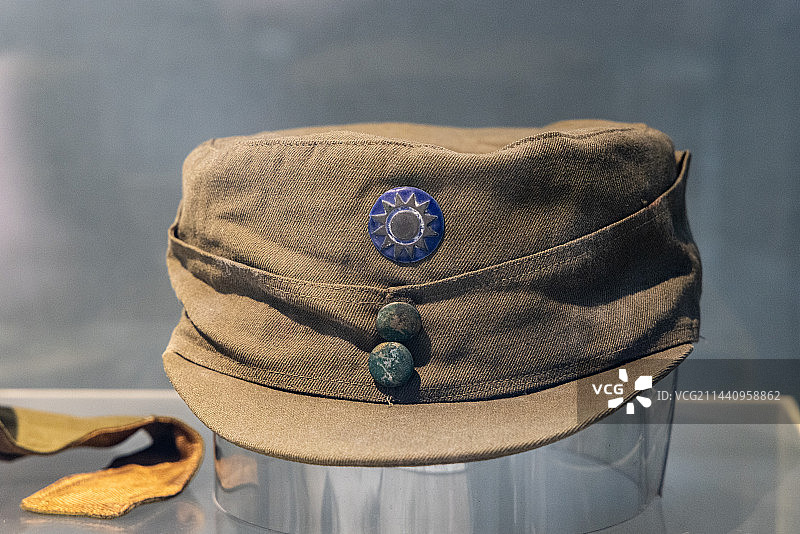 四川建川博物馆 抗日国军的军帽图片素材