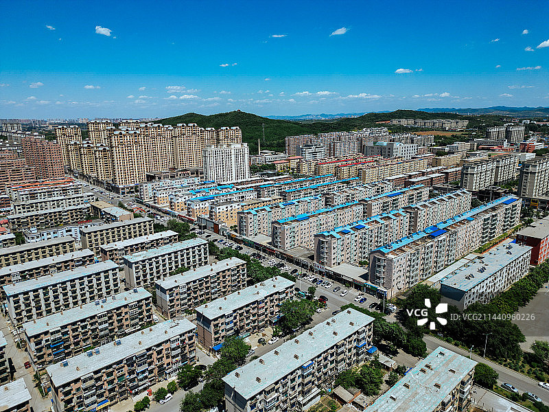 辽阳县 地标 航拍 辽鞍路 首山公园图片素材