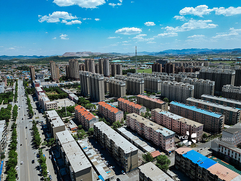 辽阳县 地标 航拍 辽鞍路 首山公园图片素材