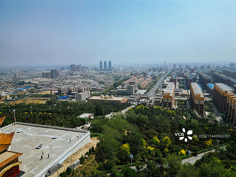 凌海市 九华山公园 地标 花园新村 航拍 大凌河 体育场图片素材