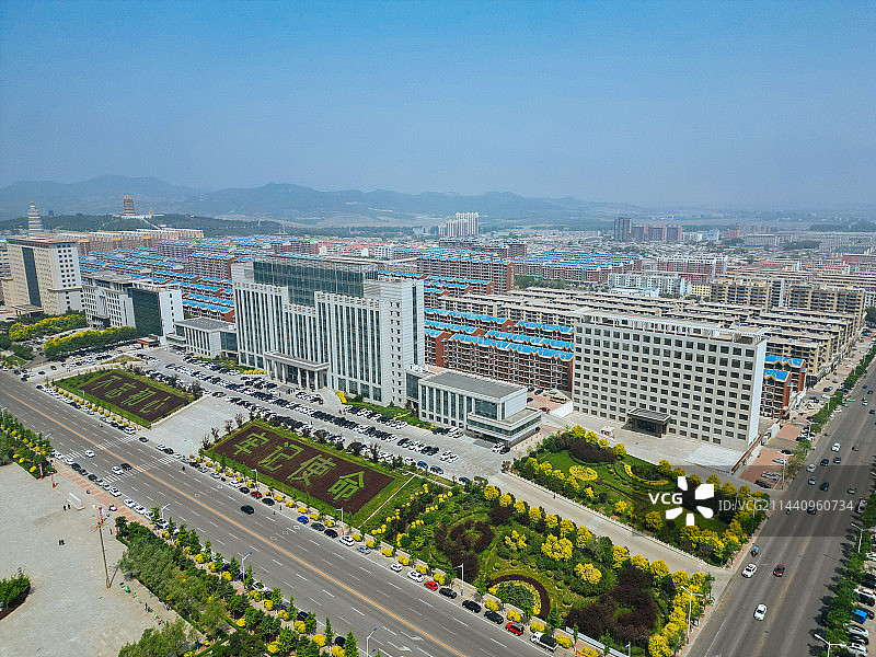 凌海市 九华山公园 地标 花园新村 航拍 大凌河 体育场图片素材