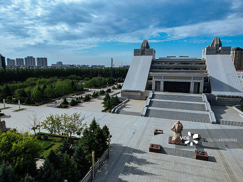 大庆市 铁人广场 万达广场 明珠商服楼 远望环岛 目标 航拍图片素材