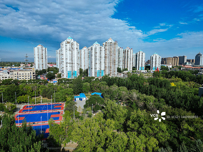 大庆市 铁人广场 万达广场 明珠商服楼 远望环岛 目标 航拍图片素材
