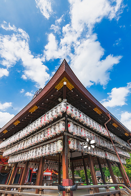 日本京都八坂神社（舞殿）夏季户外风光图片素材