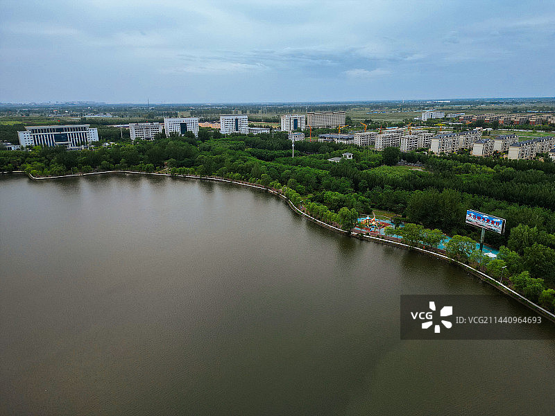 盘锦市 大洼区 向海大道 东湖公园 航拍 地标图片素材