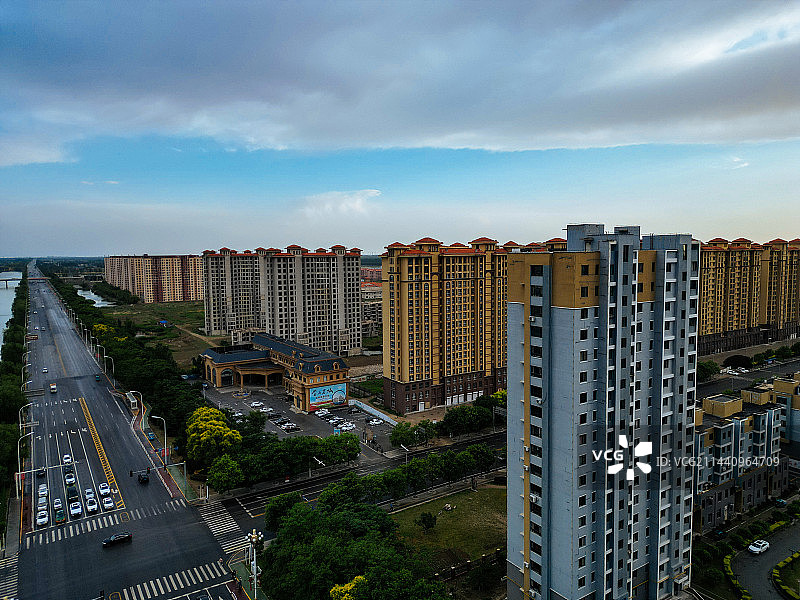 盘锦市 大洼区 向海大道 东湖公园 航拍 地标图片素材