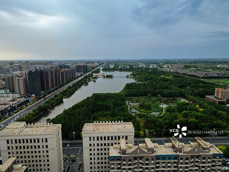 盘锦市 大洼区 向海大道 东湖公园 航拍 地标图片素材