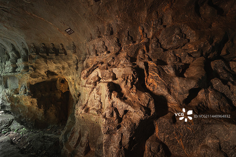杭州飞来峰造像图片素材