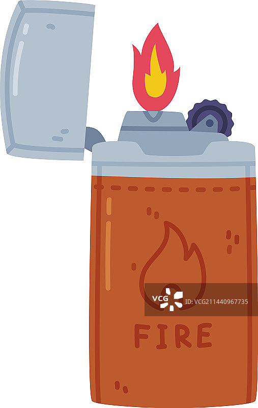 便携式皮套钢制打火机图片素材