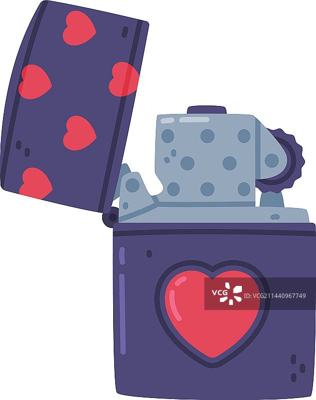 点燃香烟的便携式设备打火机图片素材