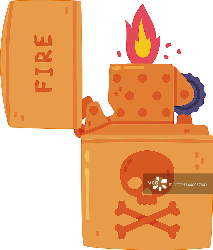 点燃香烟的便携式设备打火机图片素材