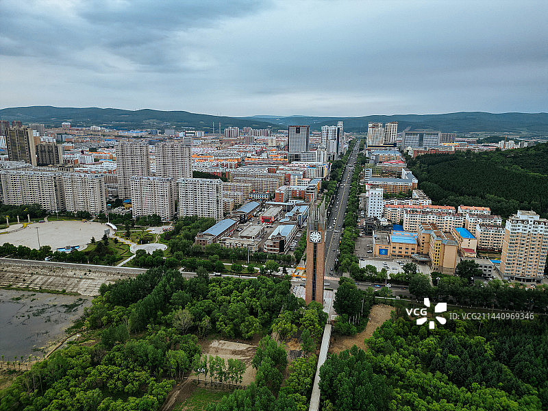 七台河市 新玛特 桃山区 桃山公园 湖滨广场 人民公园图片素材