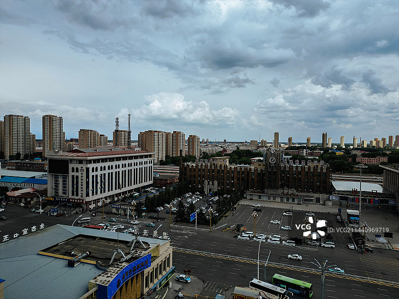 齐齐哈尔市 齐齐哈尔站 汇博广场 大商新玛特 中华路 建华区 地标图片素材