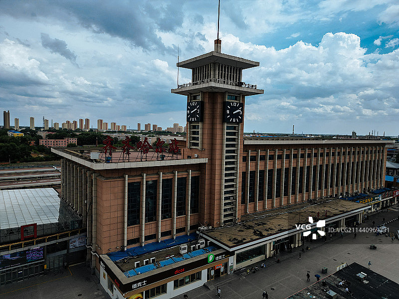 齐齐哈尔市 齐齐哈尔站 汇博广场 大商新玛特 中华路 建华区 地标图片素材