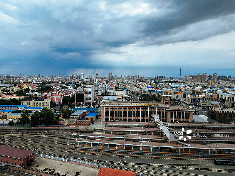 齐齐哈尔市 齐齐哈尔站 汇博广场 大商新玛特 中华路 建华区 地标图片素材