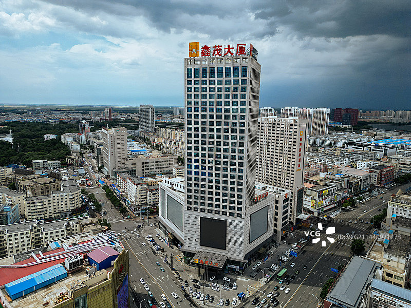 齐齐哈尔市 鑫茂大厦 百货大厦 劳动湖 人文化宫 龙沙公园  中环广场图片素材