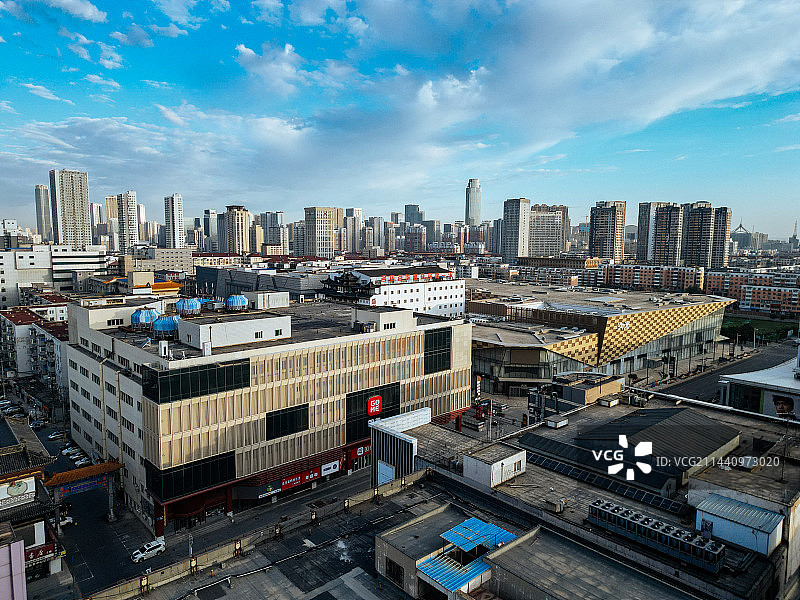 沈阳 故宫 沈河区 恒隆广场 星汇广场 地标 航拍图片素材