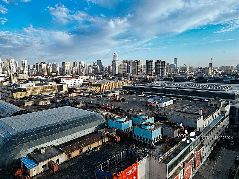 沈阳 故宫 沈河区 恒隆广场 星汇广场 地标 航拍图片素材