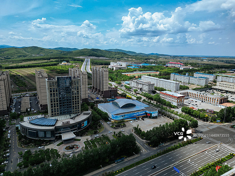 双鸭山市 市政广场 博物馆 广大厦 世纪大道 新城 尖山区图片素材