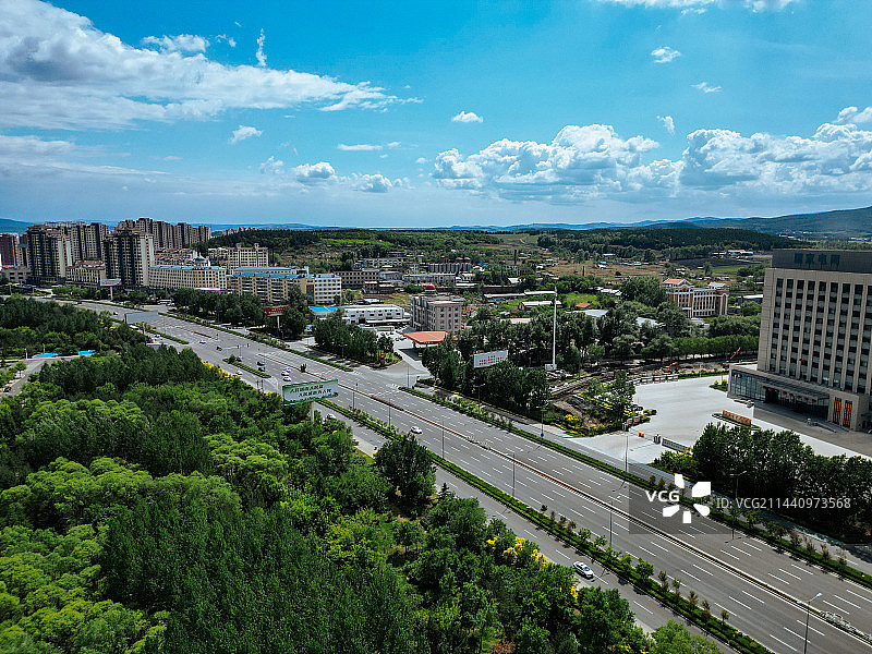 双鸭山市 市政广场 博物馆 广大厦 世纪大道 新城 尖山区图片素材