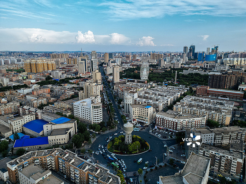 长春市 长春站 西广场 宽城区  丽晶饭店 春谊宾馆 地标 航拍图片素材