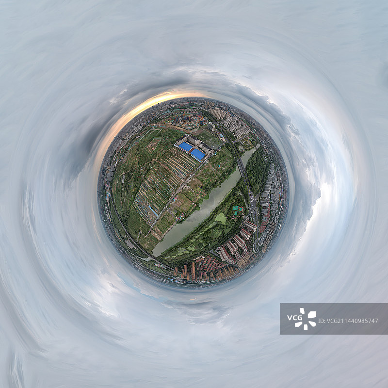 常州风光全景高视角图片素材