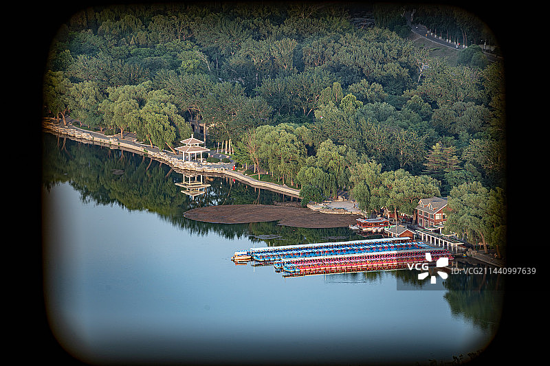 俯拍玉渊潭公园（Yuyuantan Park photographed from above）图片素材
