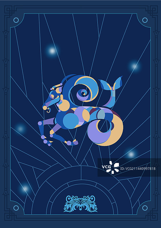 AI游戏卡牌 白羊座图片素材