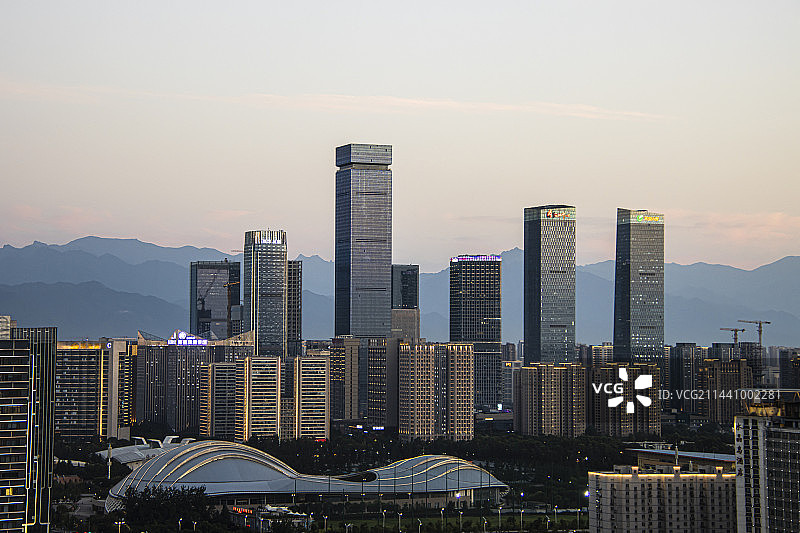 西安锦业路CBD图片素材