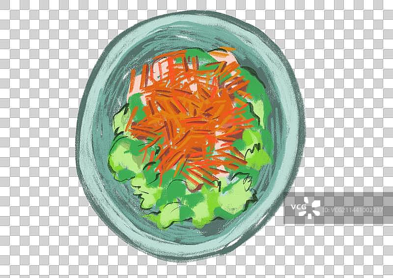 美食插画-凉拌菜图片素材