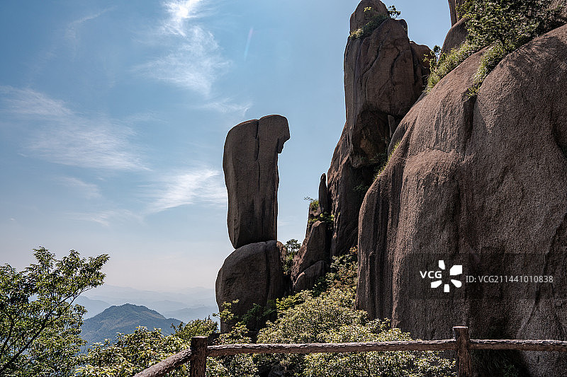 安徽池州九华山花台景区仙人晒靴图片素材