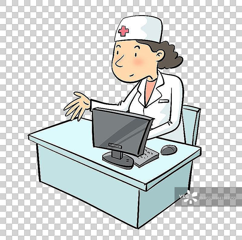 门诊中的女医生图片素材