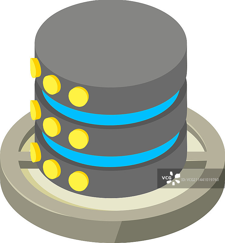 数据库图标等距现代网络图片素材