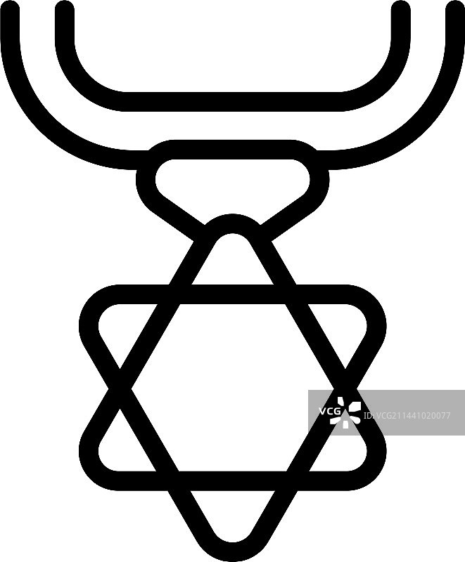 大卫之星星标轮廓宗教图片素材