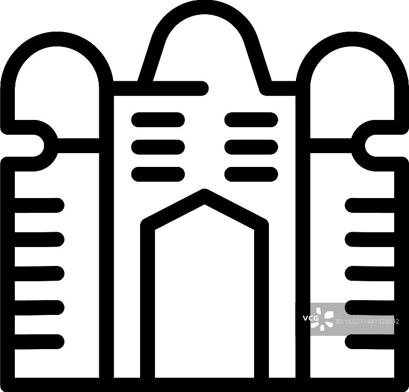 以色列建筑轮廓图标图片素材