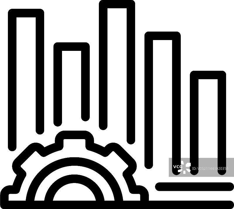 齿轮图表图标轮廓工作流程图片素材