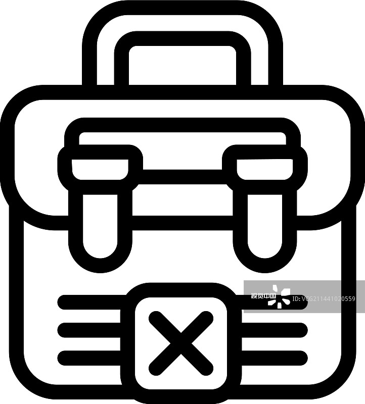 公文包图标轮廓工作流程图片素材