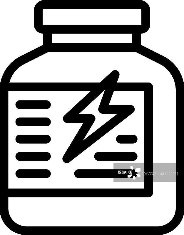 蛋白粉罐图标轮廓手臂肌肉图片素材