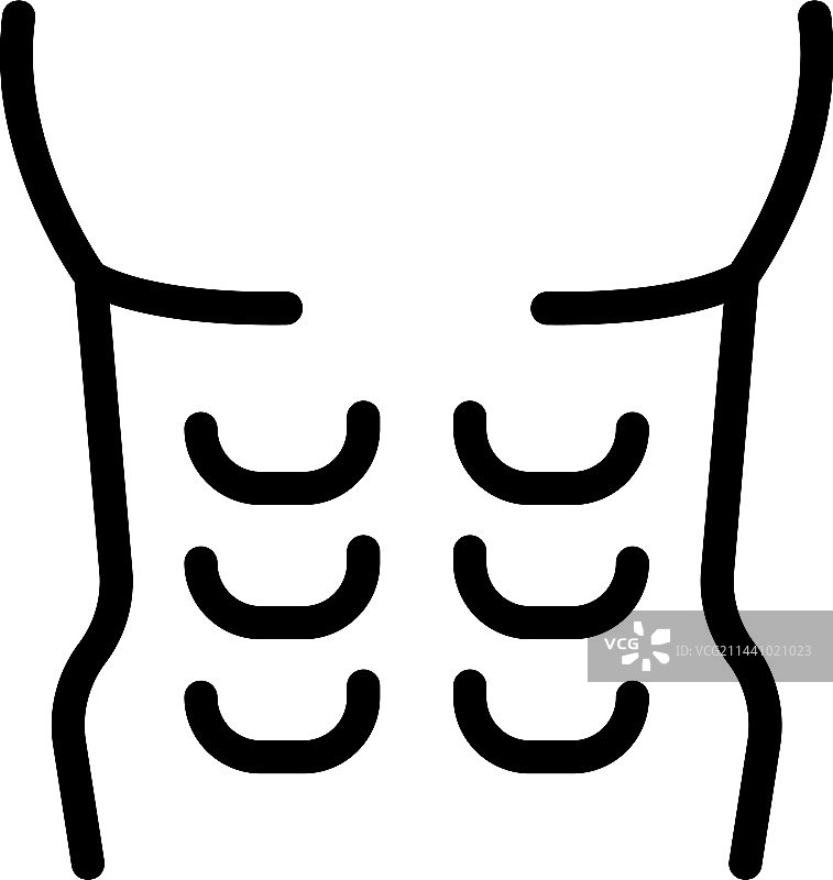 腹肌轮廓肌肉手臂图标图片素材