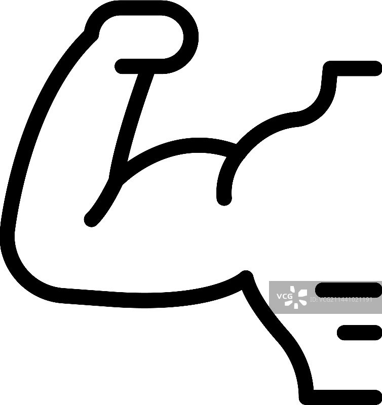 强壮的肱二头肌图标轮廓手臂肌肉图片素材