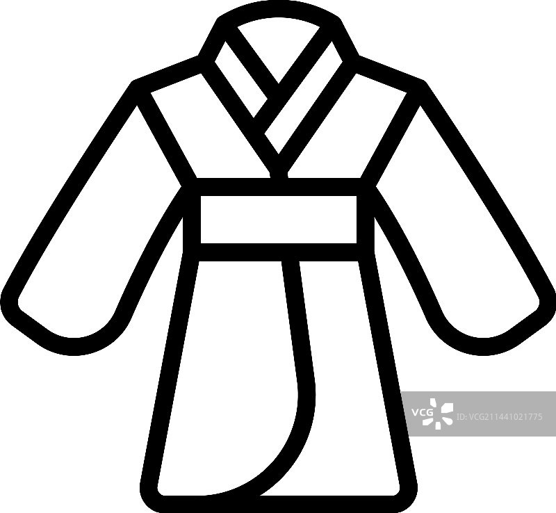 和服空手道服装图标轮廓图片素材