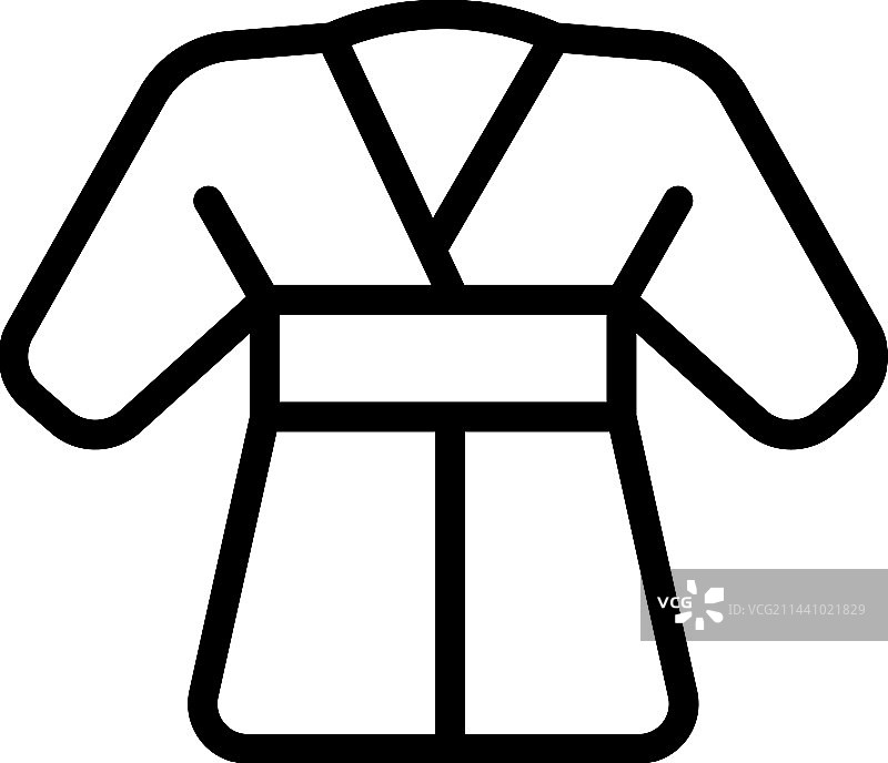 棉质和服图标轮廓图片素材