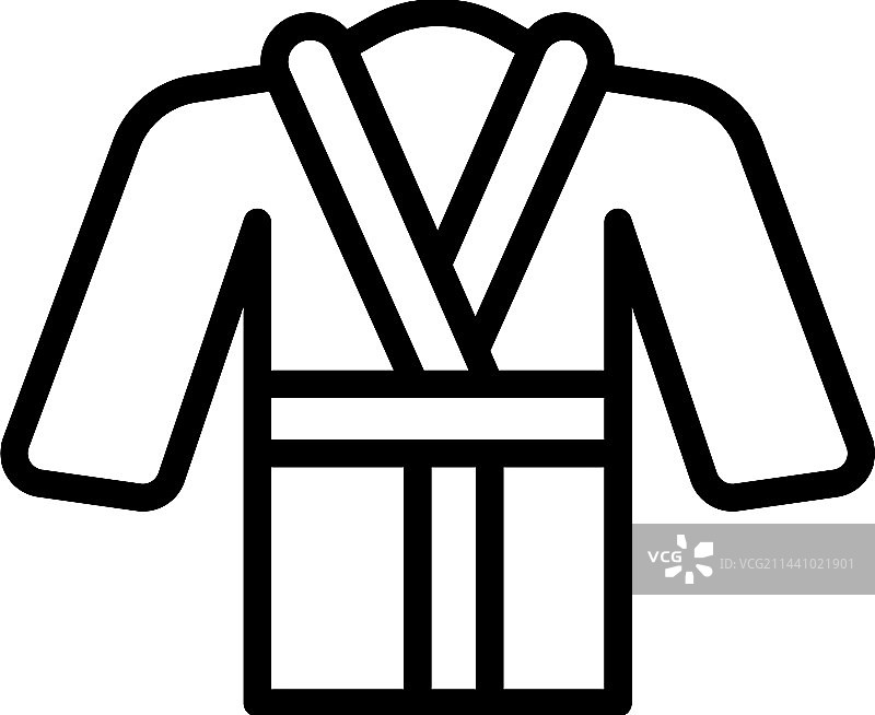 休闲和服图标轮廓图片素材