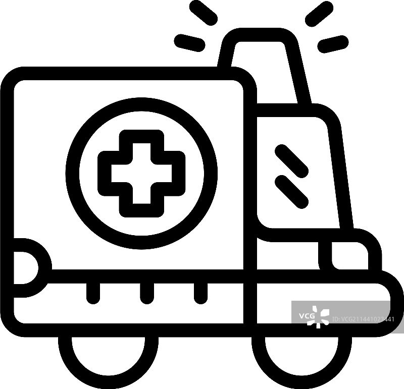 救护车图标轮廓服务患者图片素材
