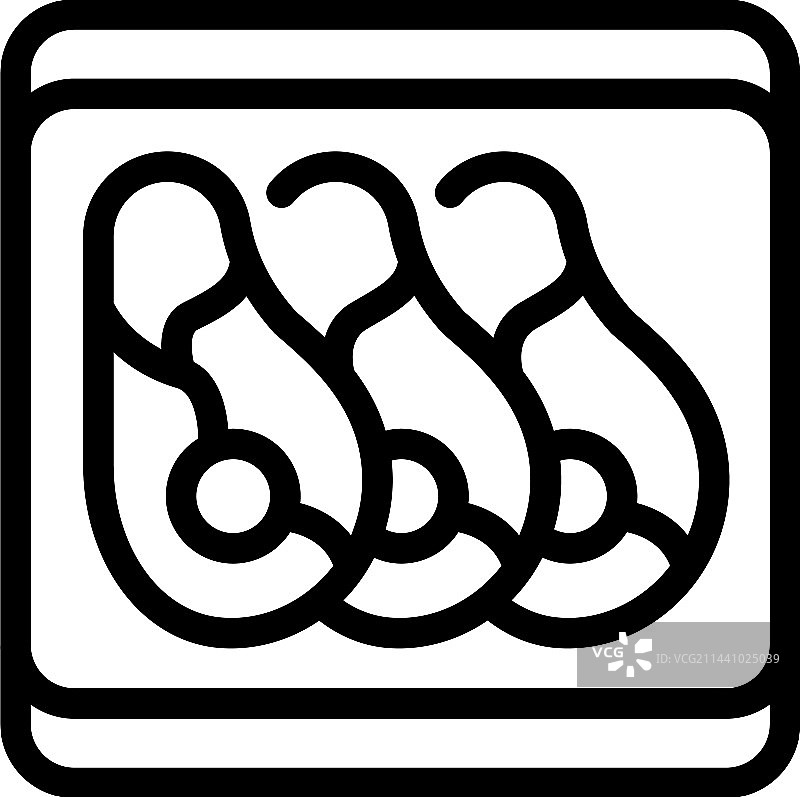 牛排轮廓食品袋图标图片素材