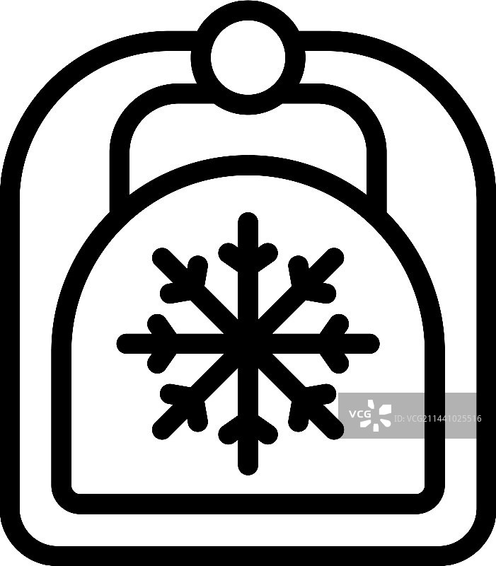 冰冻真空袋轮廓塑料图标图片素材