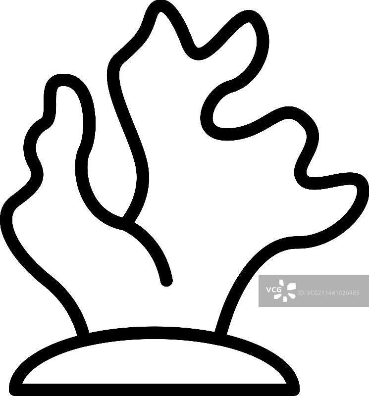 水生植物图标轮廓，海洋植物图片素材