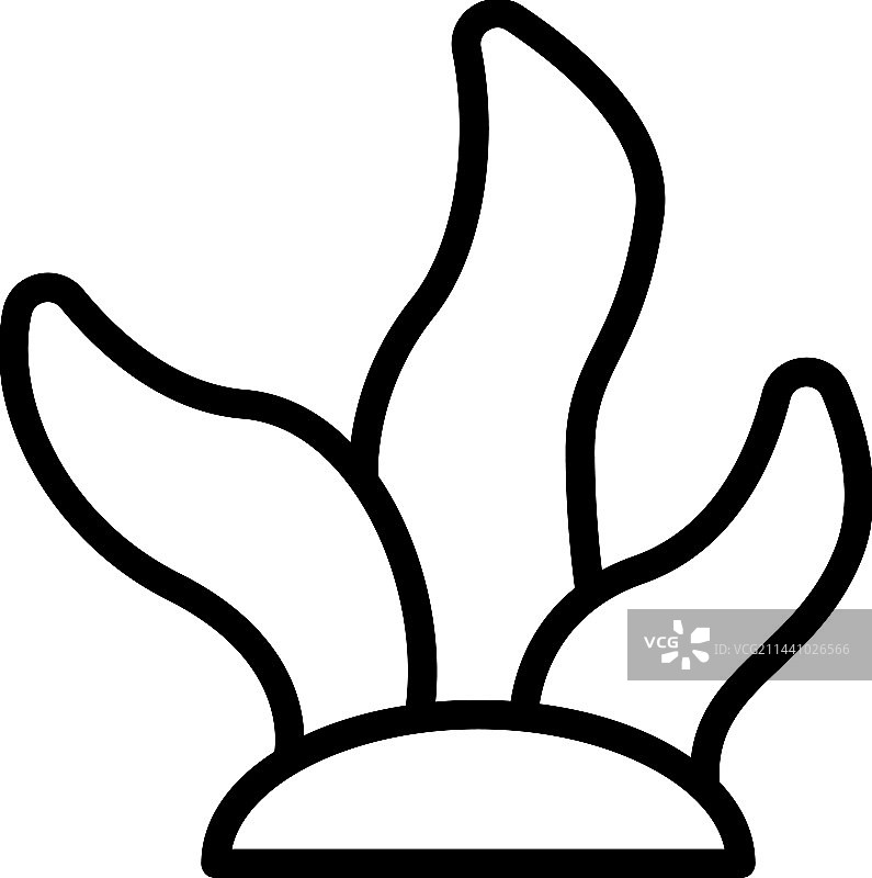 天然藻类图标轮廓海洋生物图片素材